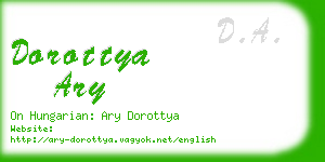 dorottya ary business card